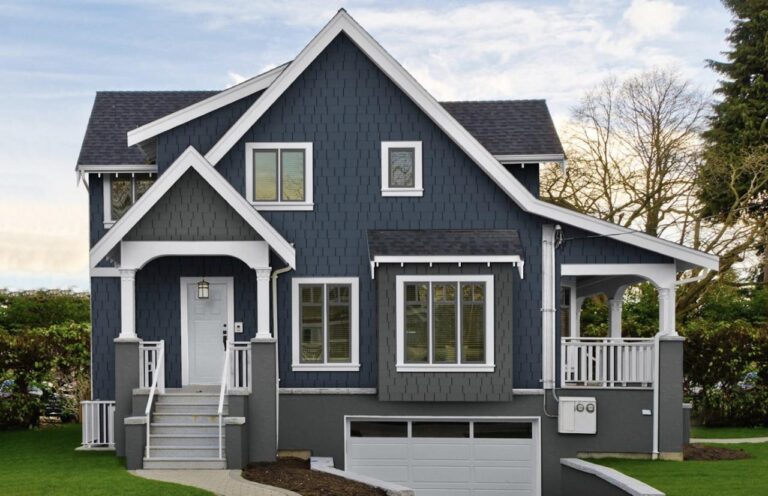 Black siding white trim