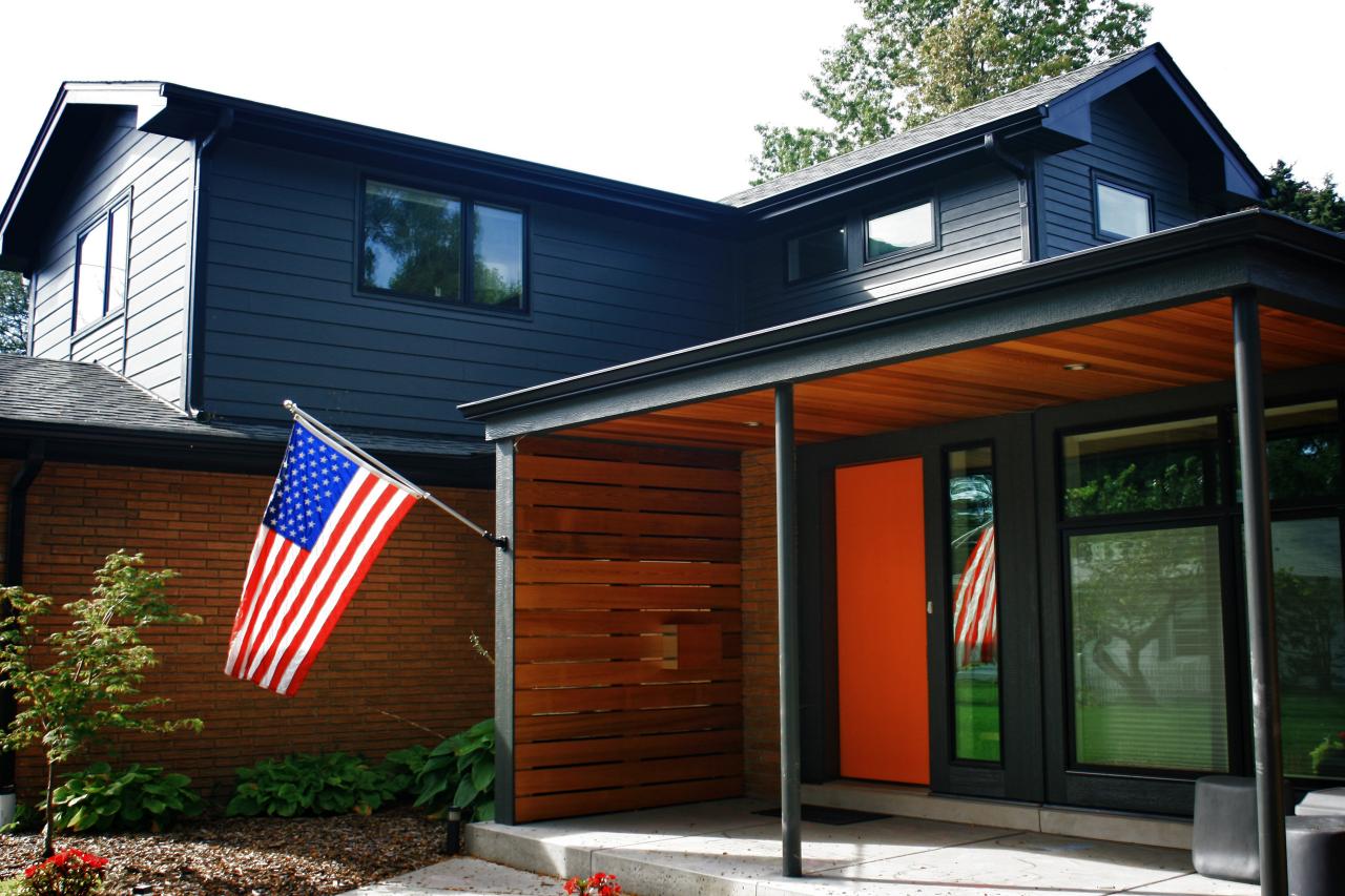 Mid century modern house siding